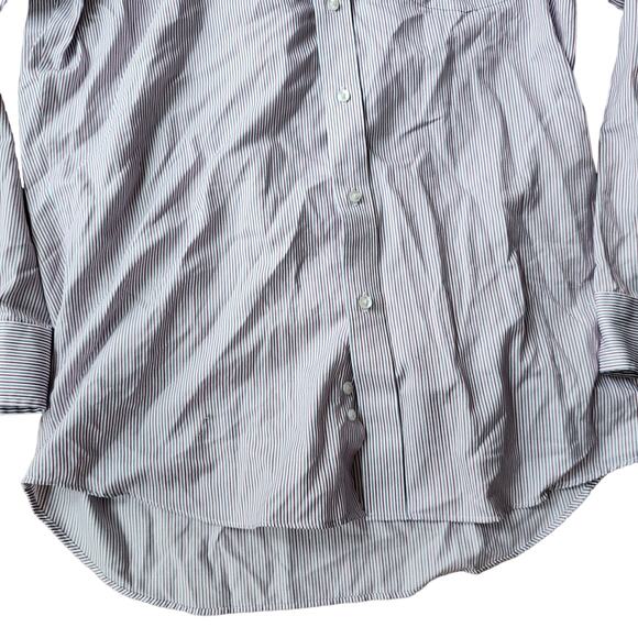 Forsyth of Canada 2 Ply 100's No Iron Tailored Fit Stripe Dress Shirt 15.5 34/35 - Picture 4 of 9